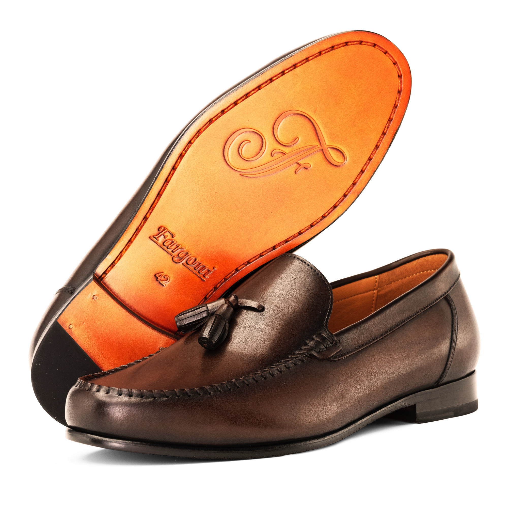 BRown NATURAL LEATHER LOAFERS