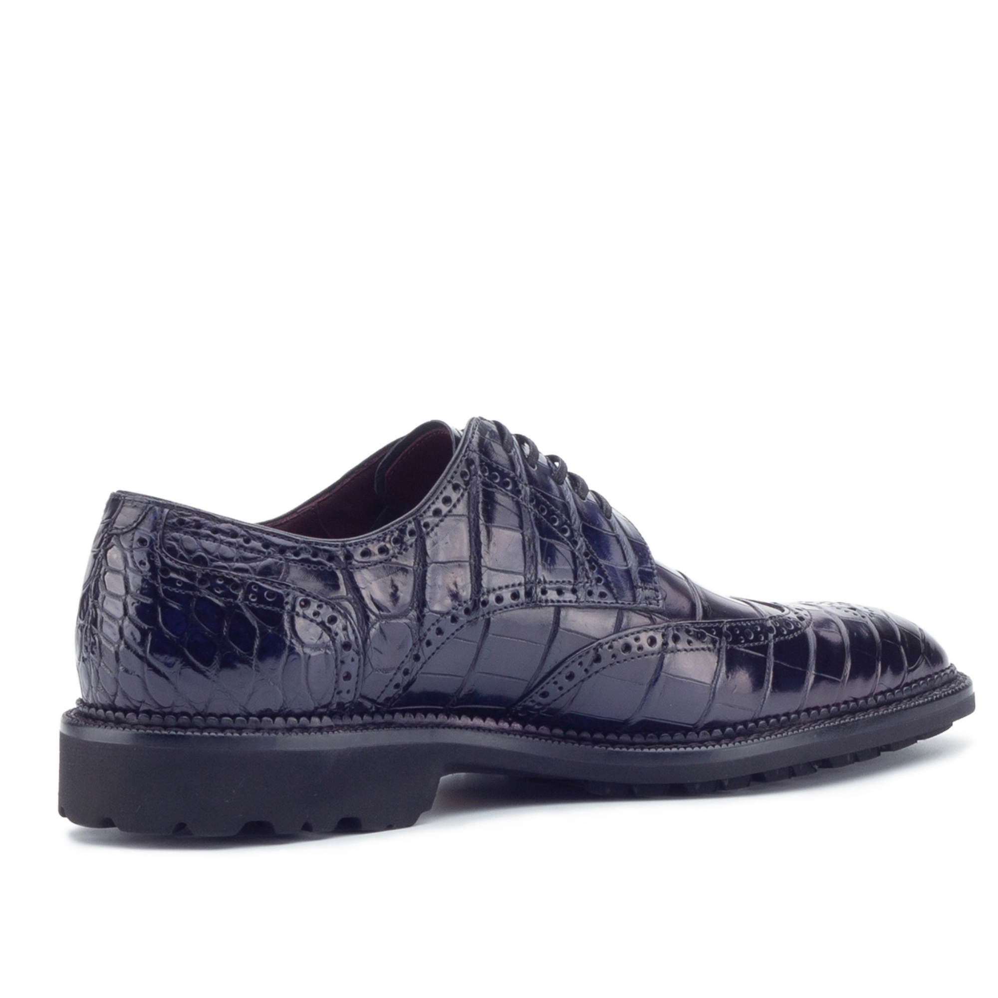 Blue crocodile shoes