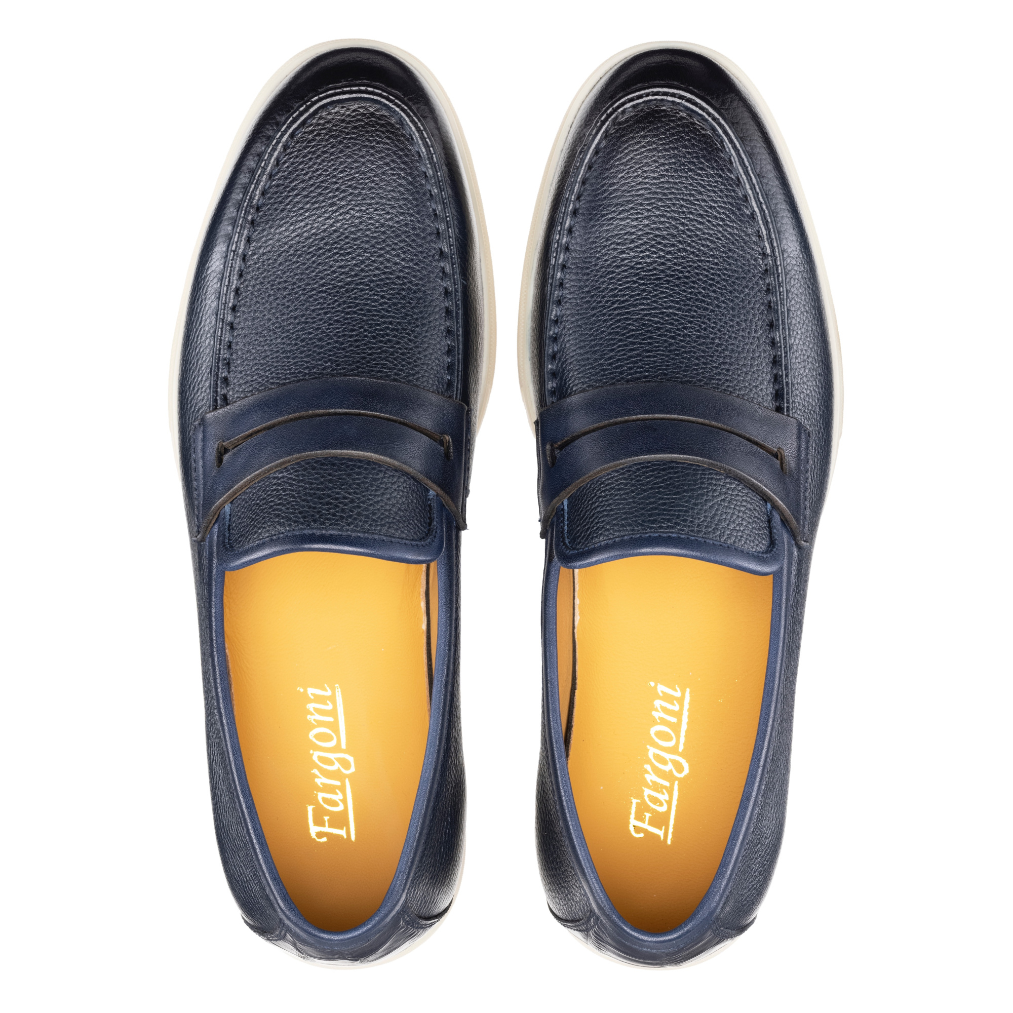 Blue crocodile loafers